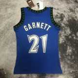 2003/04 TIMBERWOLVES GARNETT #21 Blue NBA Jerseys