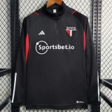 2023/24 Sao Paulo FC Black Half Pull Training Shirts