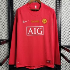 2007/08 Man Utd Home Retro Long Sleeve Men Soccer jersey AAA42885
