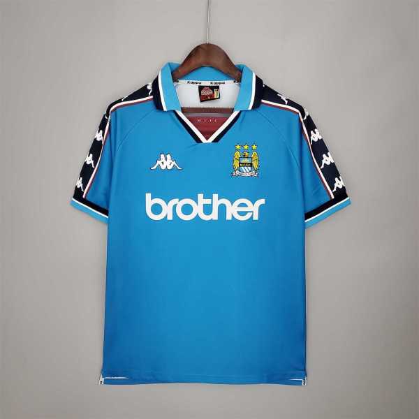 1997/99 Man City Home Retro Soccer jersey