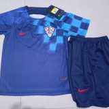 2022 Croatia Away Fans Kids Soccer jersey
