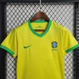 2023/24 Brazil Home Fans Kids Soccer jersey