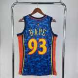 2023 WARRIORS BAPE #93 NBA Jerseys
