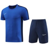 2023/24 Blue NK short sleeve Training Shorts Suit