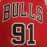 2023 BULLS RODMAN #91 Red Icon Edition Swingman Jersey NBA Jerseys