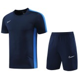 2023/24 NK Royal blue short sleeve Training Shorts Suit