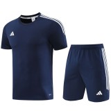 2023/24 AD Royal Blue short sleeve Training Shorts Suit