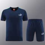 2023/24 PM Royal Blue short sleeve Training Shorts Suit