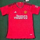 2023/24 Man Utd Home Fans Kids Soccer jersey