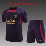 2023/24 PSG Purple Kids Training Shorts Suit