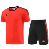 2023/24 Orange AD short sleeve Training Shorts Suit
