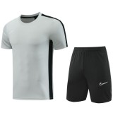 2023/24 Gray NK short sleeve Training Shorts Suit