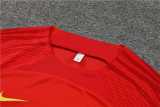 2023/24 China PR Red short sleeve Training Shorts Suit