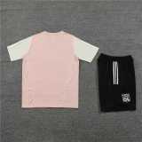 2023/24 Lyon Pink short sleeve Training Shorts Suit