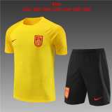 2023/24 China PR Yellow Kids Training Shorts Suit