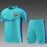 2023/24 BAR Lake Blue short sleeve Training Shorts Suit