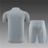2023/24 PSG Gray short sleeve Training Shorts Suit