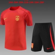 2023/24 China PR Red Kids Training Shorts Suit
