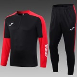 2023 black and red Half Pull Tracksuit