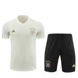 2023/24 Germany White short sleeve Training Shorts Suit