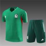 2023/24 Mexico Green short sleeve Training Shorts Suit