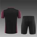 2023/24 Germany Maroon short sleeve Training Shorts Suit