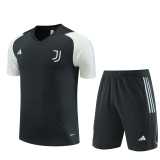 2023/24 JUV deep gray short sleeve Training Shorts Suit