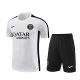 2023/24 PSG White short sleeve Training Shorts Suit