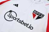2023/24 Sao Paulo FC White Half Pull Tracksuit