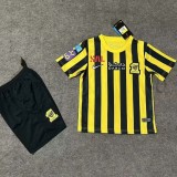 2023/24 Al Ittihad FC Home Yellow Fans Kids Soccer jersey