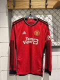 2023/24 Man Utd Home Fans Long Sleeve Soccer jersey