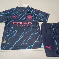 2023/24 Man City 3RD Fans Kids Soccer jersey