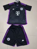 2023/24 Bayern Away Fans Kids Soccer jersey
