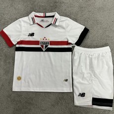 2024/25 Sao Paulo FC Home White Fans Kids Soccer jersey
