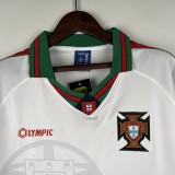 1996/97 Portugal Away White Retro Soccer jersey