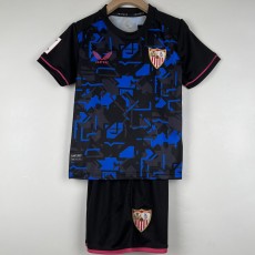 2023/24 Sevilla 3RD Black Fans Kids Soccer jersey
