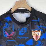 2023/24 Sevilla 3RD Black Fans Kids Soccer jersey