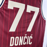 2023 DONCIC #77 Red NBA Jerseys