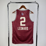 2023 LEONARD #2 Red NBA Jerseys