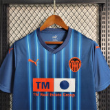 2023/24 Valencia Away Blue Fans Soccer jersey