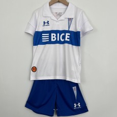 2023/24 CD Universidad Catolica Home White Fans Kids Soccer jersey