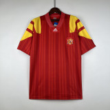 1992/93 Spain Home Red Retro Soccer jersey