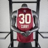 2023 CURRY #30 Red NBA Jerseys