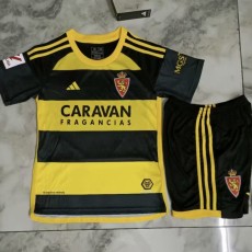2023/24 Zaragoza Away Yellow Fans Kids Soccer jersey