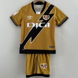 2023/24 Rayo Vallecano 3RD Yellow Fans Kids Soccer jersey