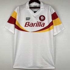 1990 Roma Away White Retro Soccer jersey
