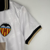 2023/24 Valencia Home White Fans Kids Soccer jersey