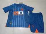 2023/24 Valencia Away Blue Fans Kids Soccer jersey