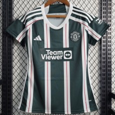 2023/24 Man Utd Away Green Fans Women Soccer jersey