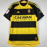 2023/24 Zaragoza Away Yellow Fans Soccer jersey